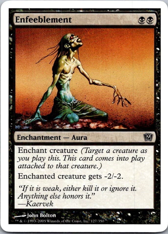 Enfeeblement C 9ED #127 LP MTG Magic