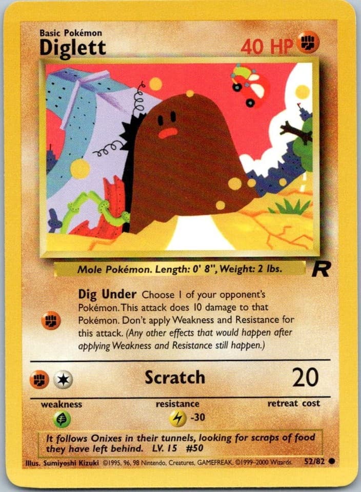 Diglett Common Team Rocket 52/82 NM