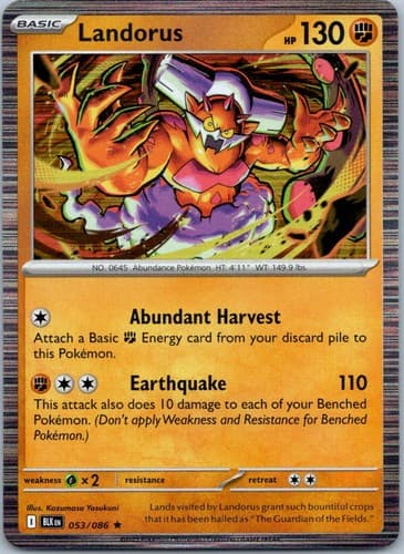 Landorus Rare SV: Black Bolt 053/086 NM