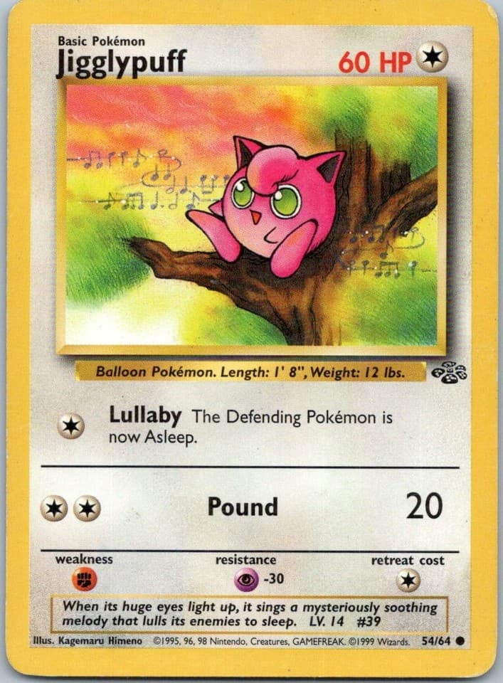Jigglypuff Common Base Set 2 077/130 NM