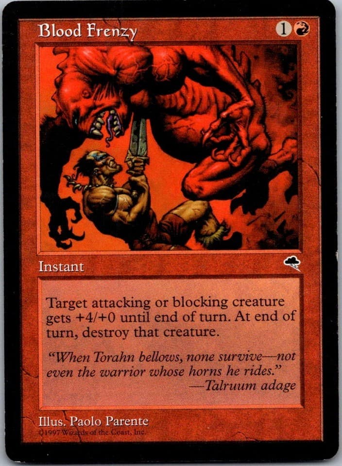 Blood Frenzy C TMP #164 NM MTG Magic