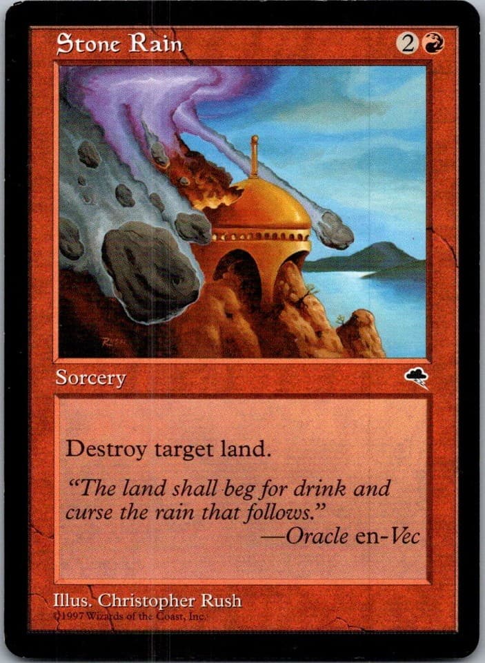 Stone Rain C TMP #206 LP MTG Magic