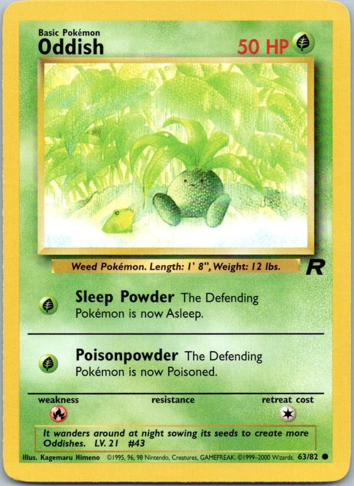 Oddish Common Team Rocket 63/82 NM