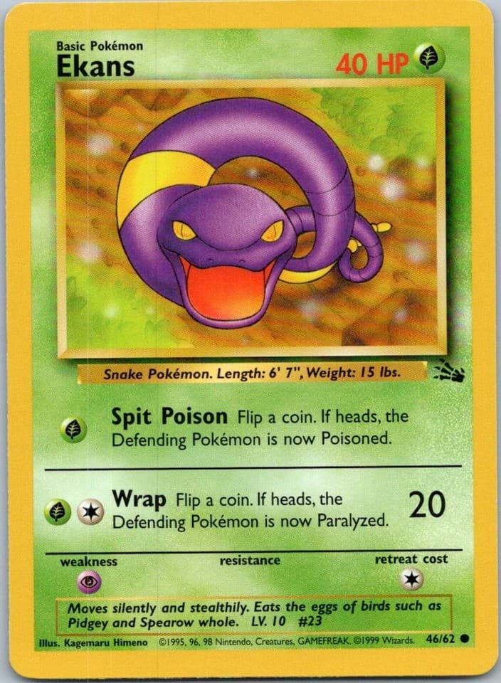 Ekans Common Fossil 46/62 NM