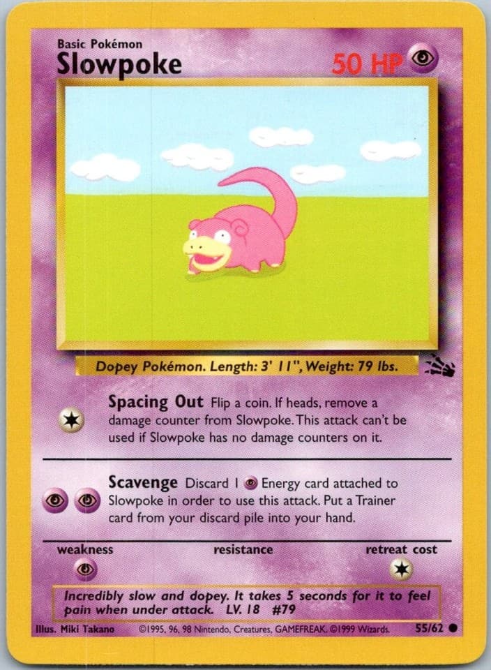 Slowpoke Common Fossil 55/62 NM