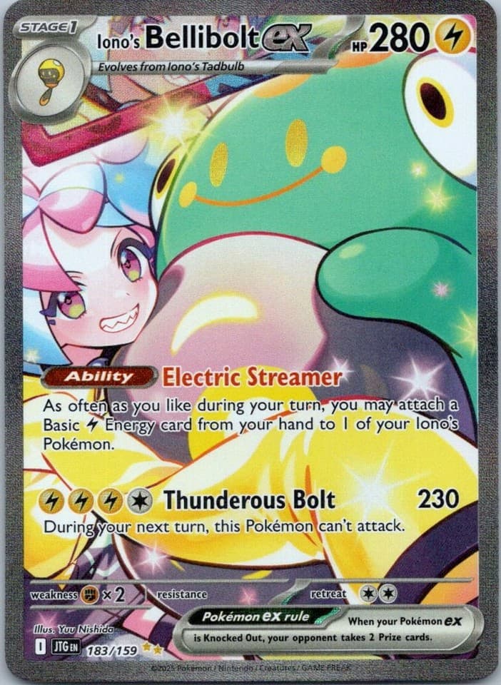 Iono's Bellibolt ex Special Illustration Rare SV09: Journey Together 183/159 NM