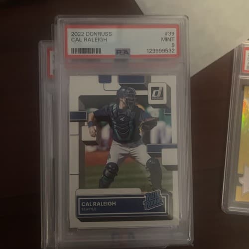 PSA 9 2022 Panini Donruss Rated Rookie Cal Raleigh #39