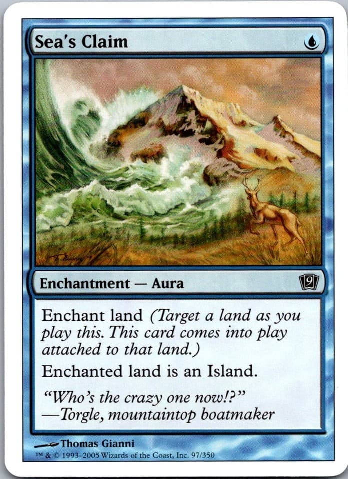 Sea's Claim C 9ED # NM MTG Magic