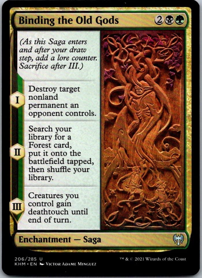 Binding the Old Gods U KHM #206 NM MTG Magic