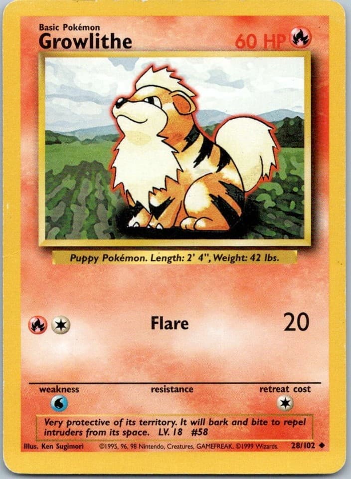 Growlithe Uncommon Legendary Collection 045/110 NM