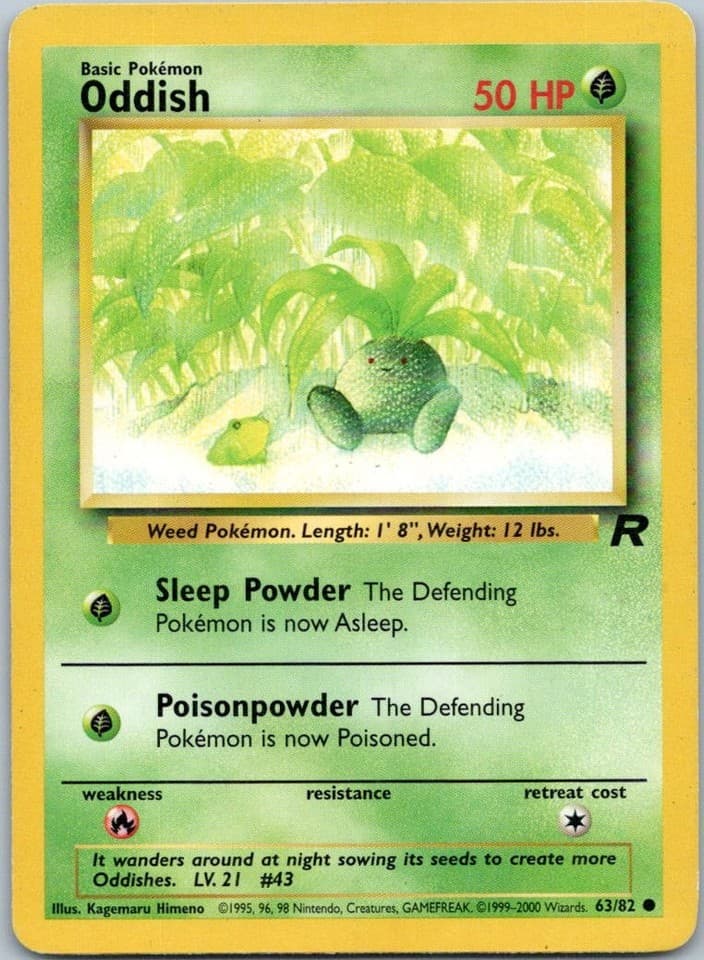 Oddish Common Team Rocket 63/82 NM