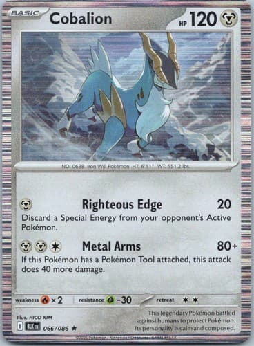 Cobalion Rare SV: Black Bolt 066/086 NM