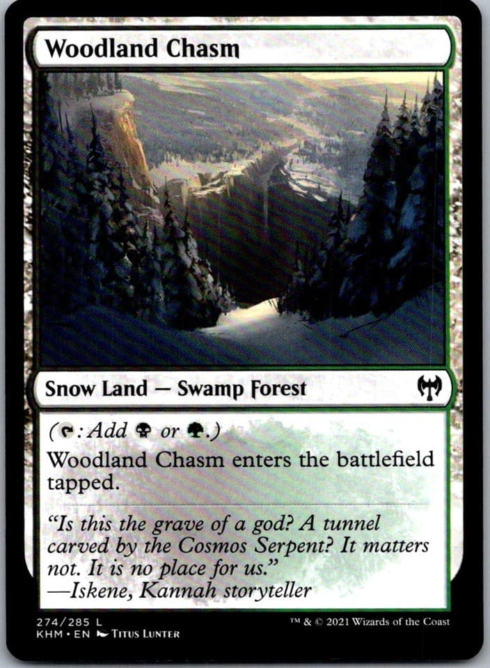 Woodland Chasm L KHM #274 NM MTG Magic