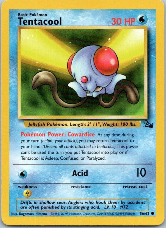 Tentacool Common Fossil 56/62 NM
