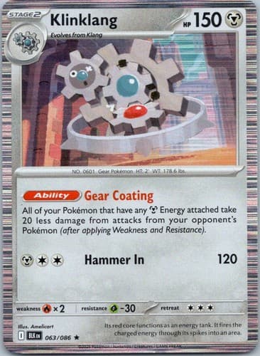 Klinklang (Poke Ball Pattern) Rare SV: Black Bolt 063/086 NM