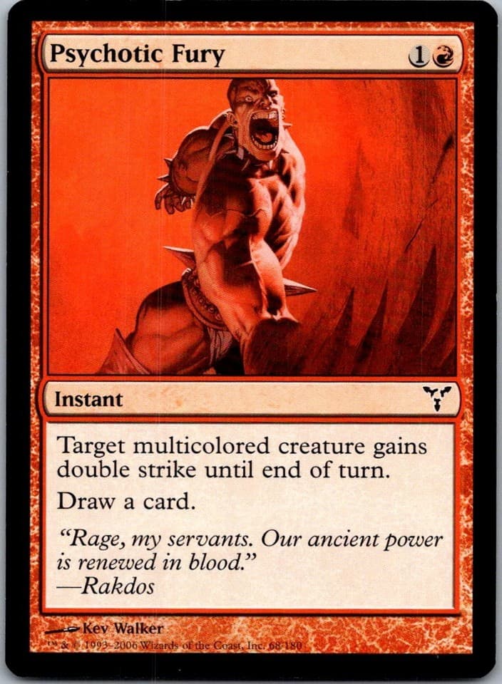 Psychotic Fury C DIS #68 LP MTG Magic