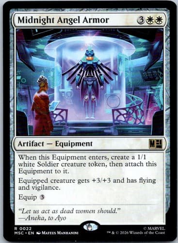 Midnight Angel Armor R Commander: Marvel Super Heroes 22 NM