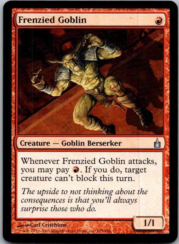 Frenzied Goblin U RAV #125 LP MTG Magic