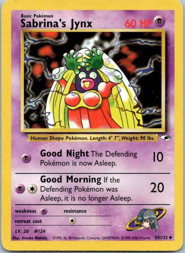 Sabrina's Jynx Uncommon Gym Heroes 059/132 NM