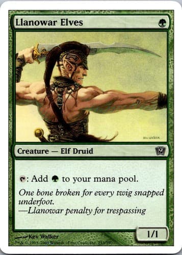 Llanowar Elves C 9ED #253 NM MTG Magic