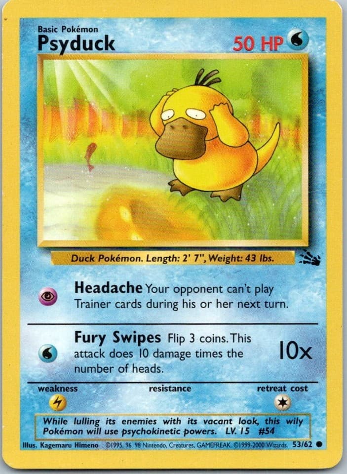 Psyduck Common Fossil 53/62 NM