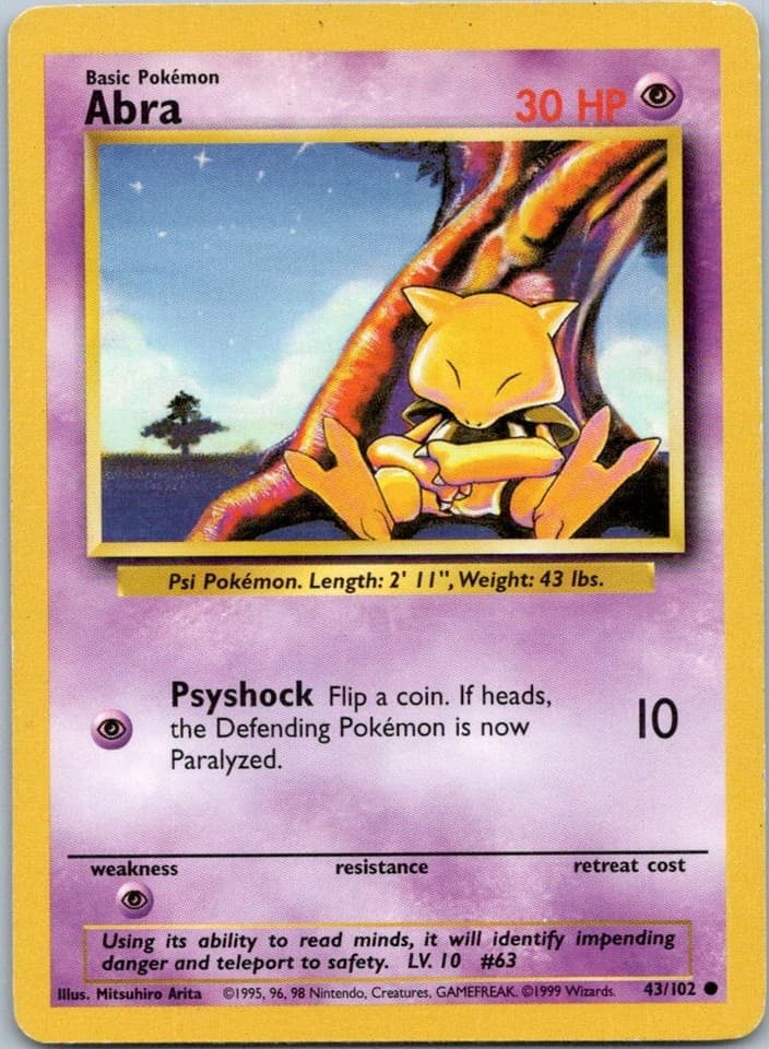 Abra Common Base Set 2 065/130 NM