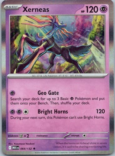 Xerneas Rare ME01: Mega Evolution 064/132 NM