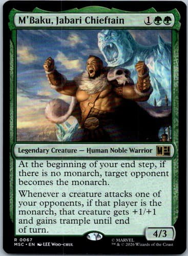 M'Baku, Jabari Chieftain R Commander: Marvel Super Heroes 67 NM