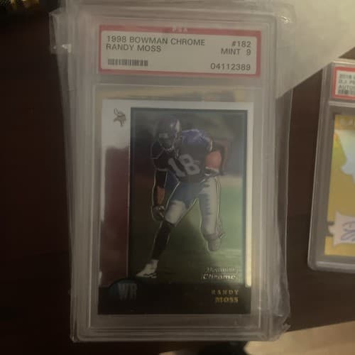 PSA 9 1998 Bowman Chrome Randy Moss #182 (RC)