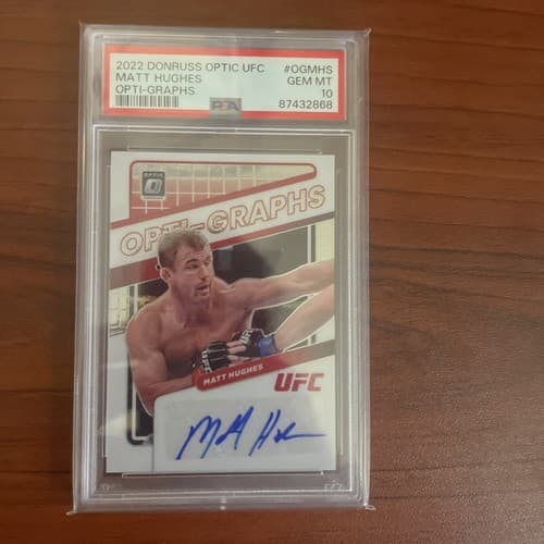 PSA 10 2022 Donruss Optic Ufc Matt Hughes Opti - Graphs Auto Autograph Legend