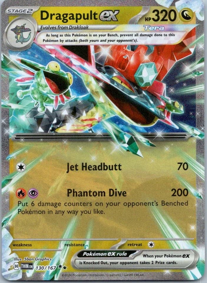 Dragapult ex Double Rare Prize Pack Series Cards 130/167 NM