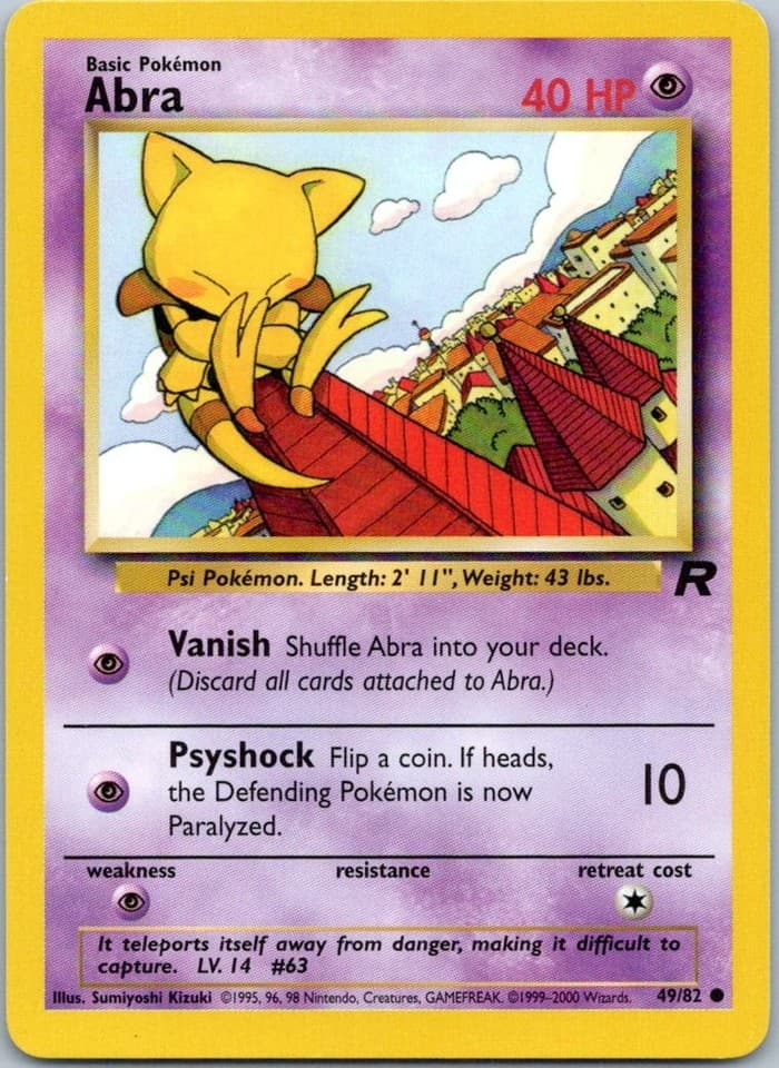 Abra Common Team Rocket 49/82 NM