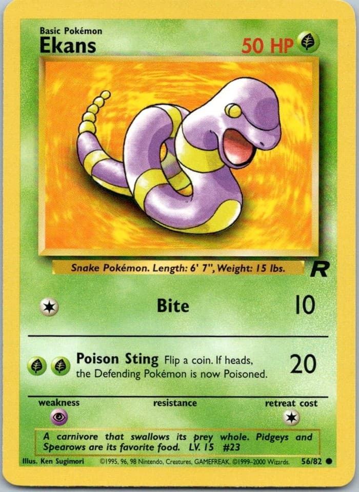 Ekans Common Team Rocket 56/82 NM