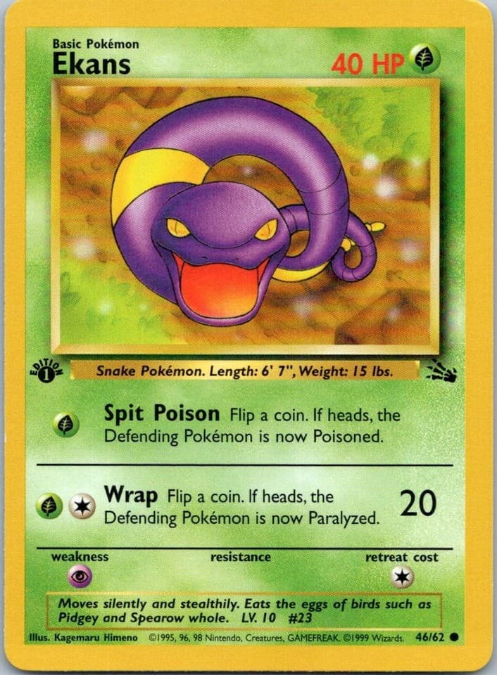 Ekans Common Fossil 46/62 NM