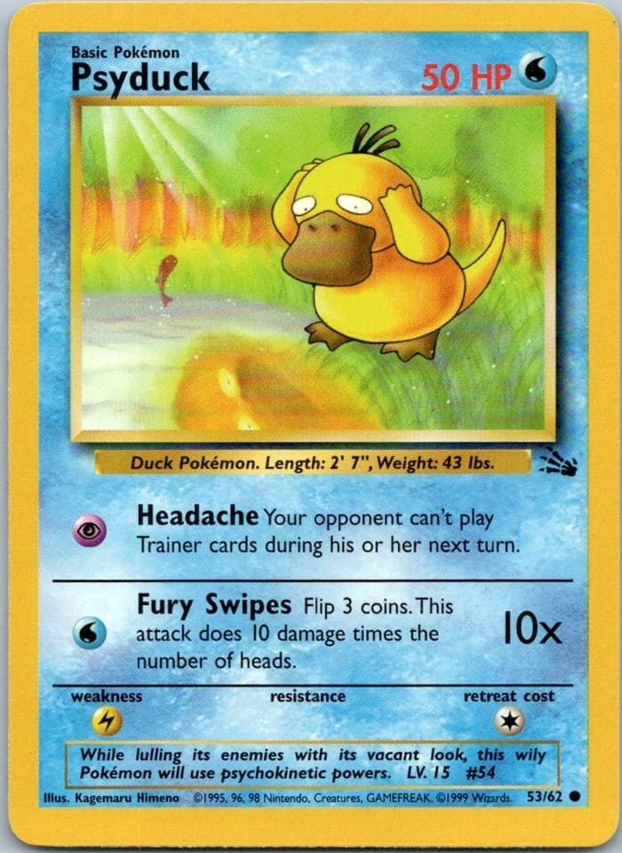 Psyduck Common Fossil 53/62 NM