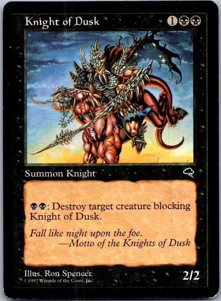 Knight of Dusk U TMP #140 LP MTG Magic