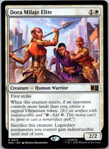 Dora Milaje Elite R Commander: Marvel Super Heroes 12 NM