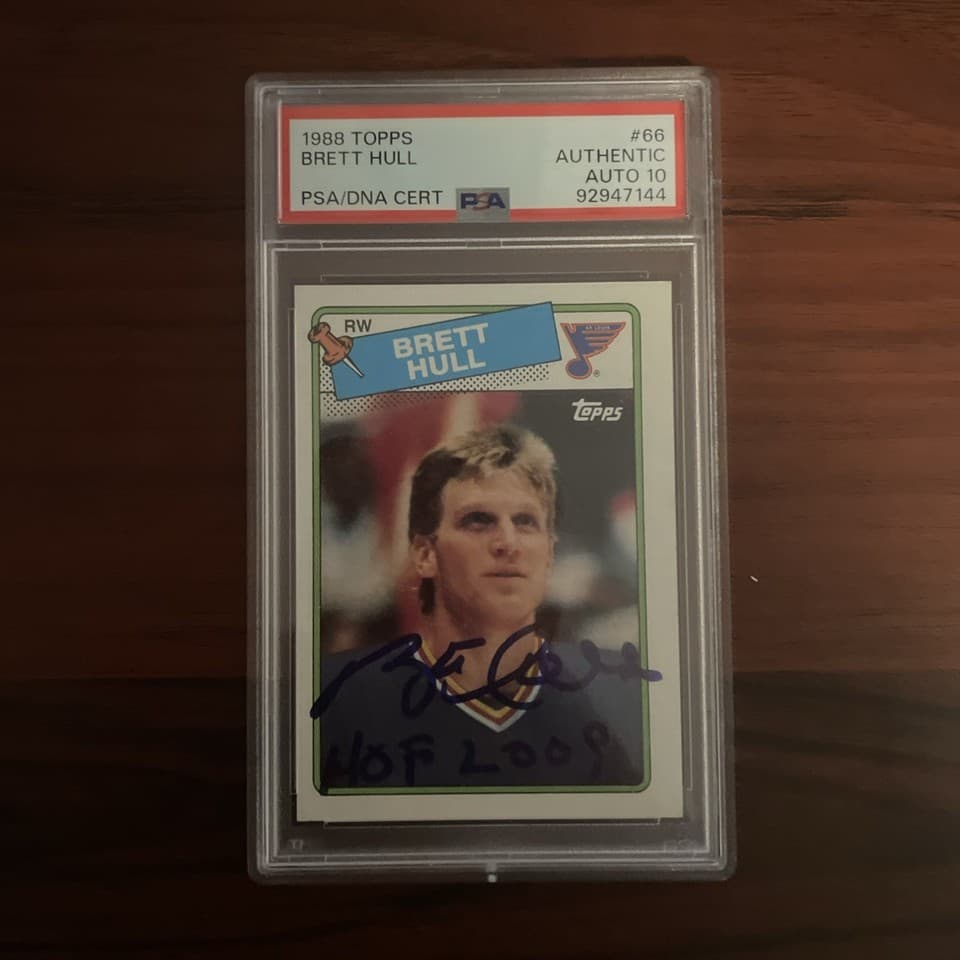 PSA 10 1988 Topps Brett Hull Auto