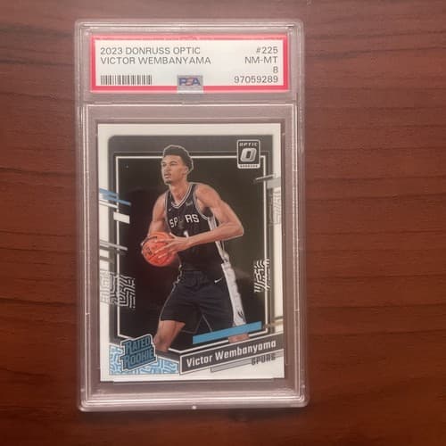 PSA 8 Panini Donruss Optic - Rated Rookie Victor Wembanyama #225 (RC) NM - MT