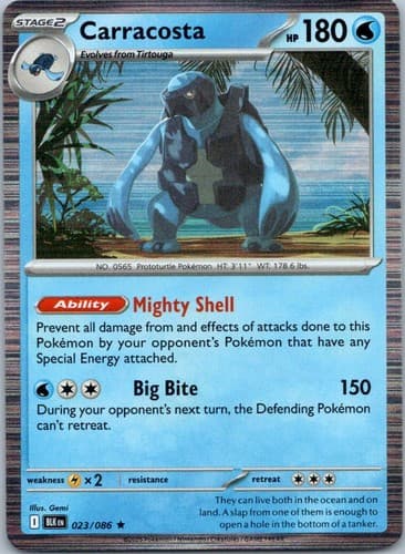 Carracosta (Poke Ball Pattern) Rare SV: Black Bolt 023/086 NM
