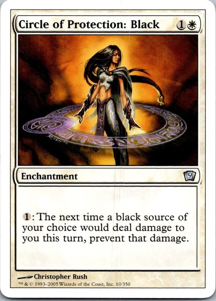 Circle of Protection: Black U 9ED #10 NM MTG Magic