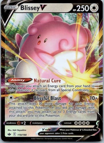 Blissey V Ultra Rare SWSH06: Chilling Reign 119/198 NM