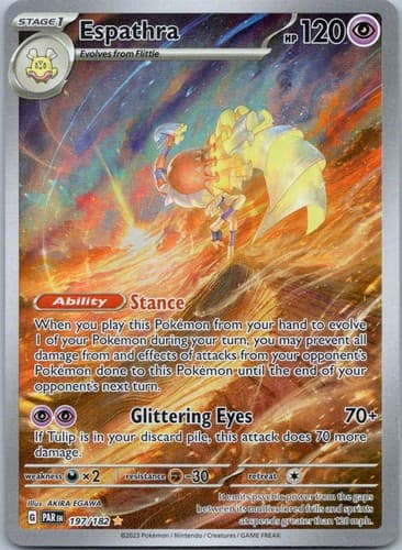 Espathra Illustration Rare SV04: Paradox Rift 197/182 NM