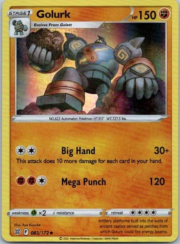 Golurk Rare SWSH09: Brilliant Stars 083/172 NM