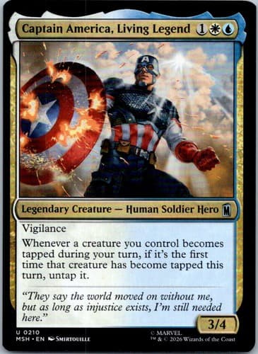 Captain America, Living Legend U Marvel Super Heroes 210 NM