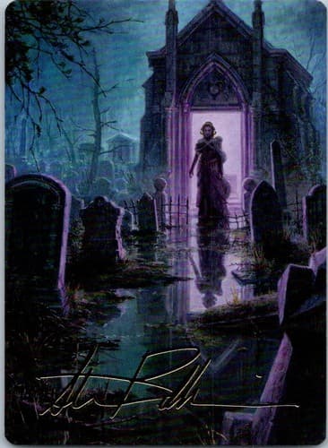 Swamp Art Card (/54) (Gold - Stamped Signature) S Art Series: Foundations 23 NM