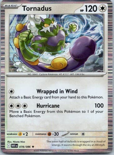 Tornadus Rare SV: White Flare 078/086 NM