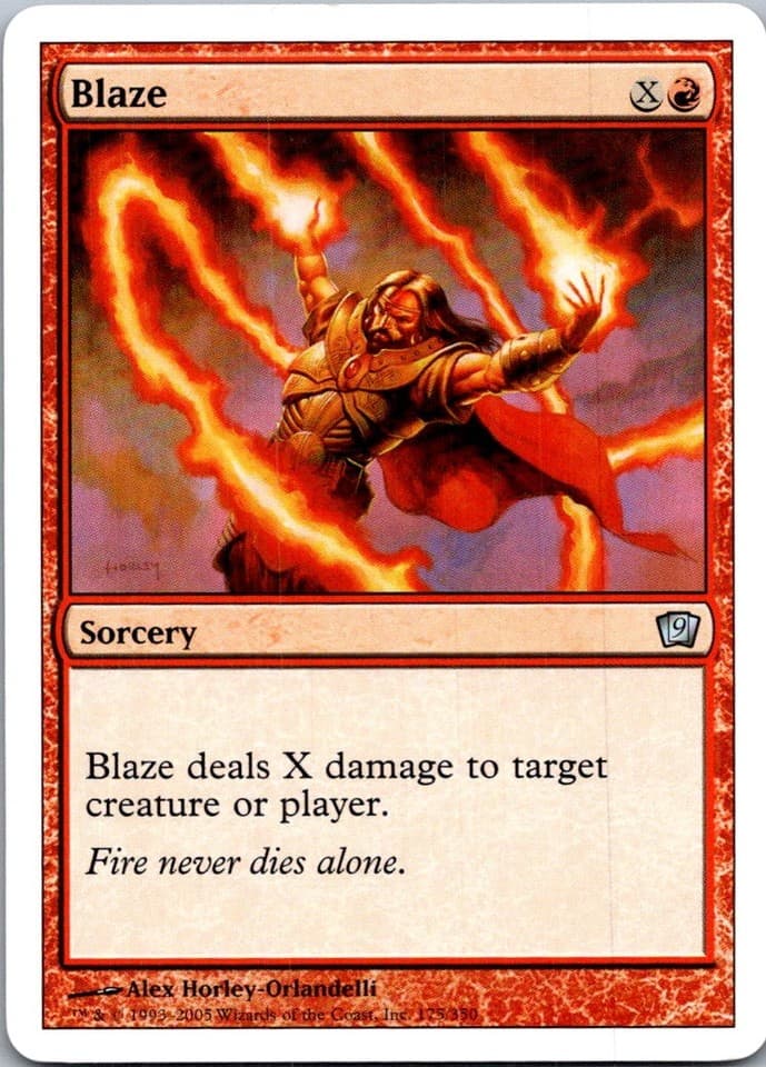 Blaze U 9ED #175 LP MTG Magic