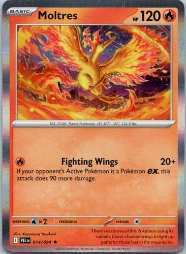Moltres Rare ME02: Phantasmal Flames 014/094 NM
