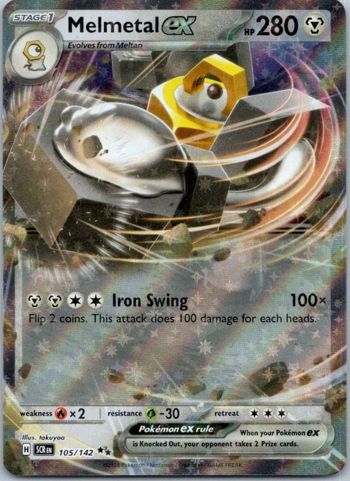Melmetal ex Double Rare SV07: Stellar Crown 105/142 NM